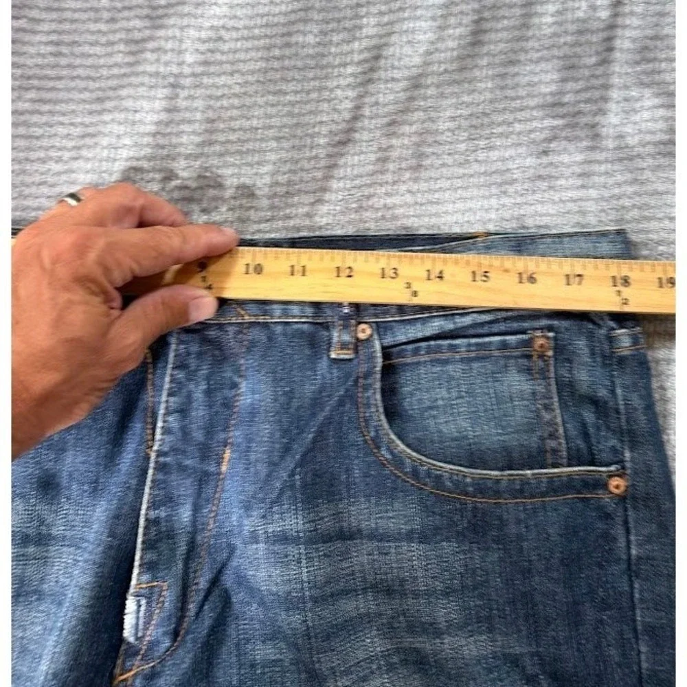 Lifted Research Group Mens‎ Blue Jeans Denim Medium Wash Embroidered 36x34 Y2K